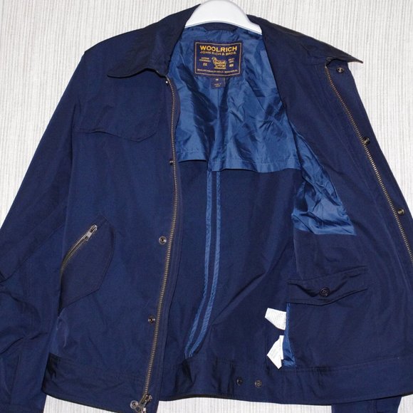 WOOLRICH Navy Blue Men's Jacket Polyester windbreaker Bomber Size:M - Picture 4 of 7